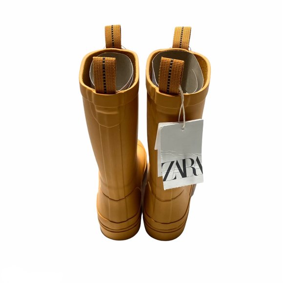 NWT Zara Rain Boots Limited Edition Mustard Yellow - Picture 7 of 8